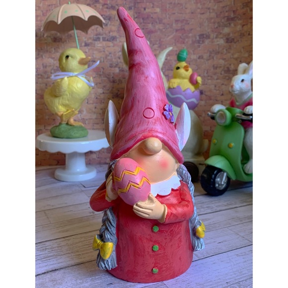 Set of 2 Easter Spring Gnome Figurines - Picture 7 of 10